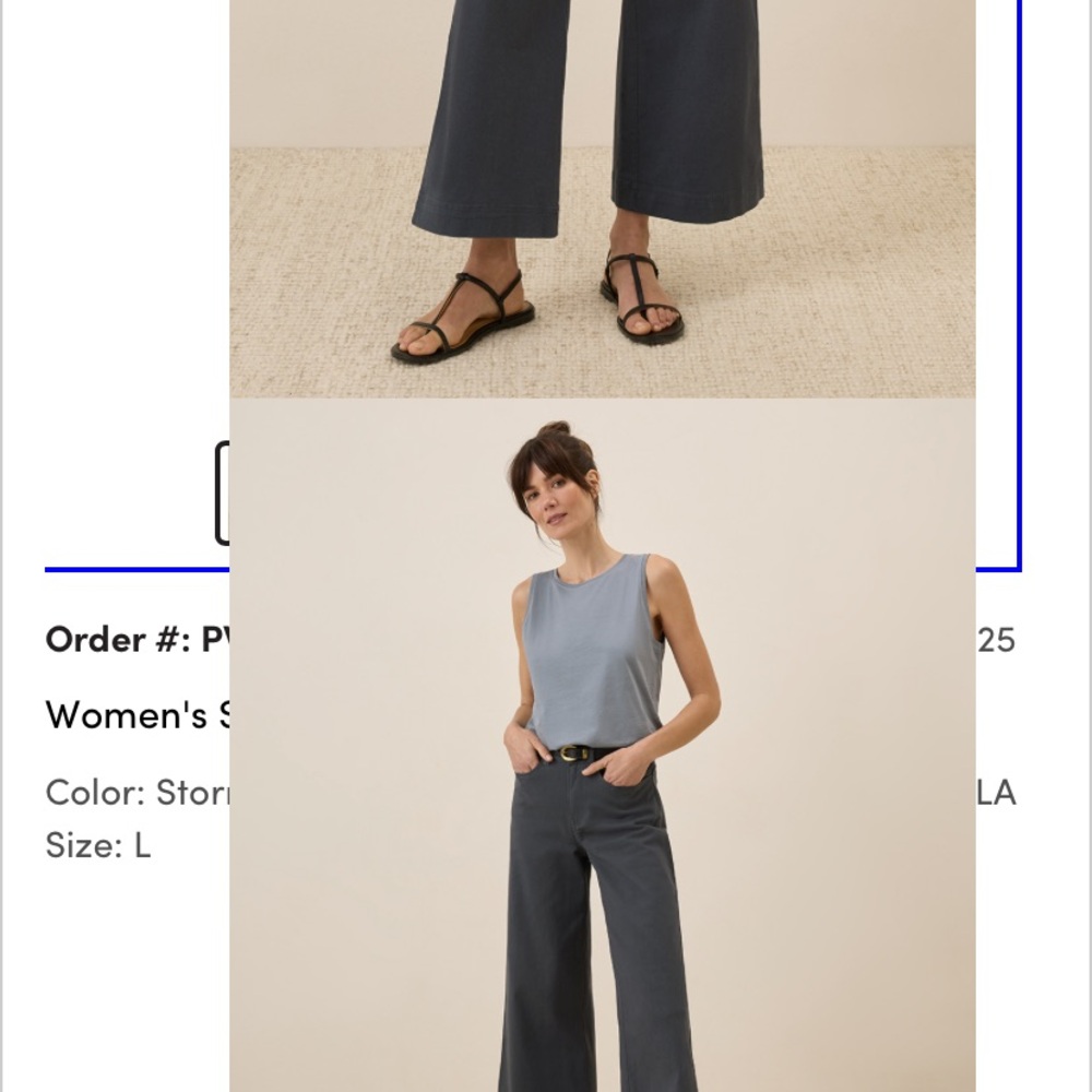 Pact Blue Wide Leg Pants for Effortless Elegance